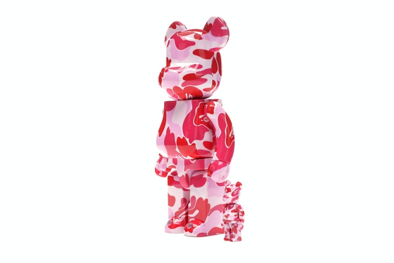 Bearbrick A Bathing Ape ABC Camo 100% & 400% Set Pink