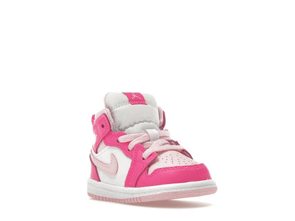 Jordan 1 Mid White Fierce Pink (TD)