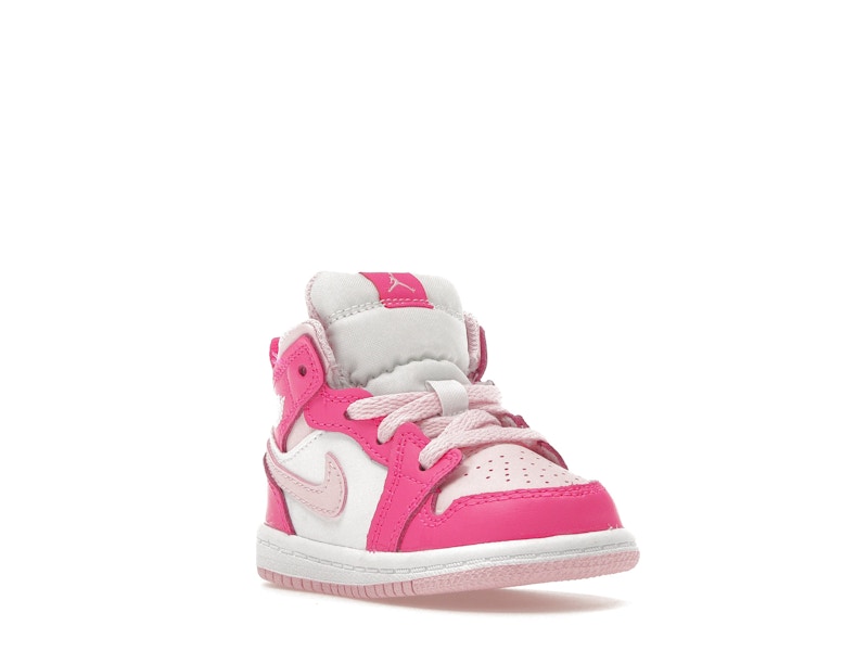 Jordan 1 Mid White Fierce Pink (TD)