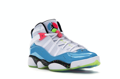 Jordan 6 Rings White Light Blue Fury Cyber