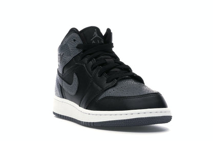 Jordan 1 Mid Black Dark Grey (GS)