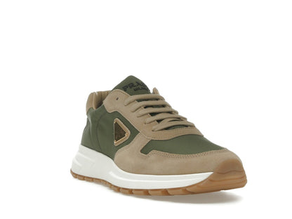 Prada PRAX 01 Sneakers Re-Nylon Brushed Leather Ecru Military