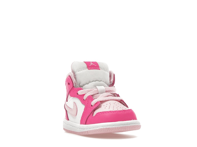 Jordan 1 Mid White Fierce Pink (TD)