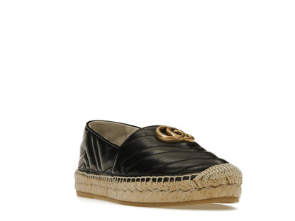 Gucci Double G Espadrille Black Leather