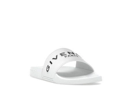 Givenchy Paris Flat Sandals White Black