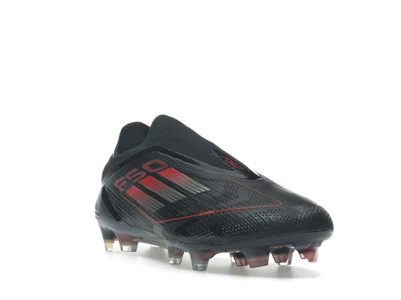adidas F50 Elite Laceless FG Core Black Iron Metallic Lucid Red