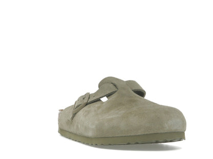 Birkenstock Boston Suede Faded Khaki