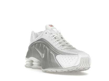 Nike Shox R4 White Bright Crimson Metallic Silver
