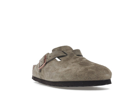 Birkenstock Boston Soft Footbed Suede Taupe (Narrow Fit)