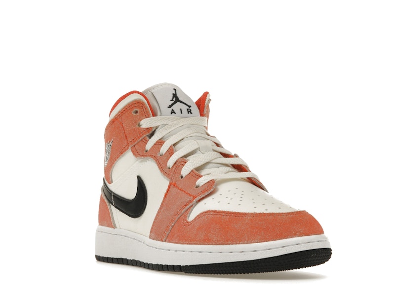Jordan 1 Mid SE Orange Suede (GS)