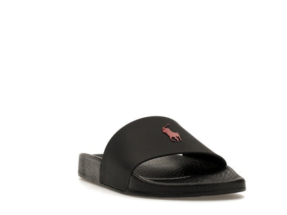 Polo Ralph Lauren Signature Pony Slide Black Red