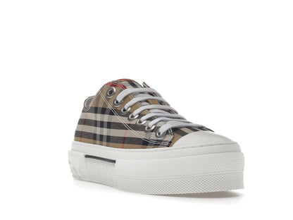 Burberry Vintage Check Cotton Sneakers Archive Beige White (Women's)