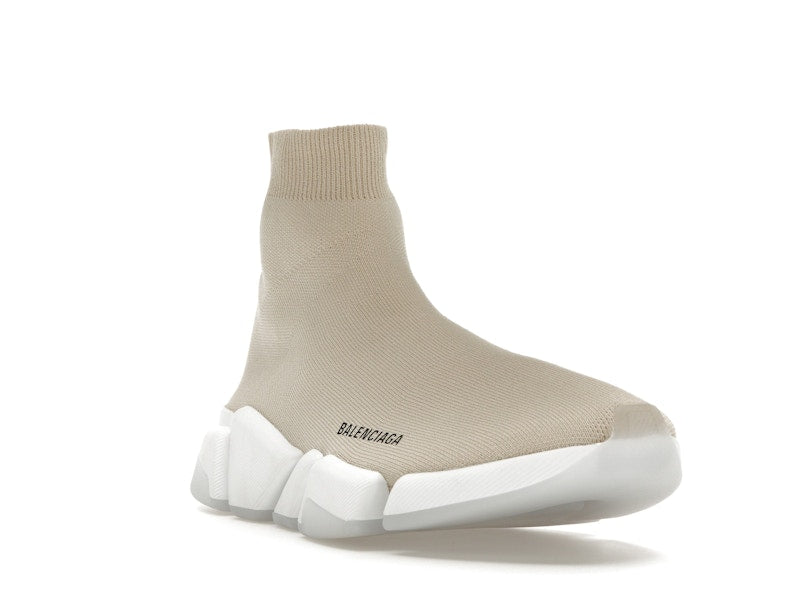 Balenciaga Speed 2.0 Recycled Sole Transparent Sole Beige
