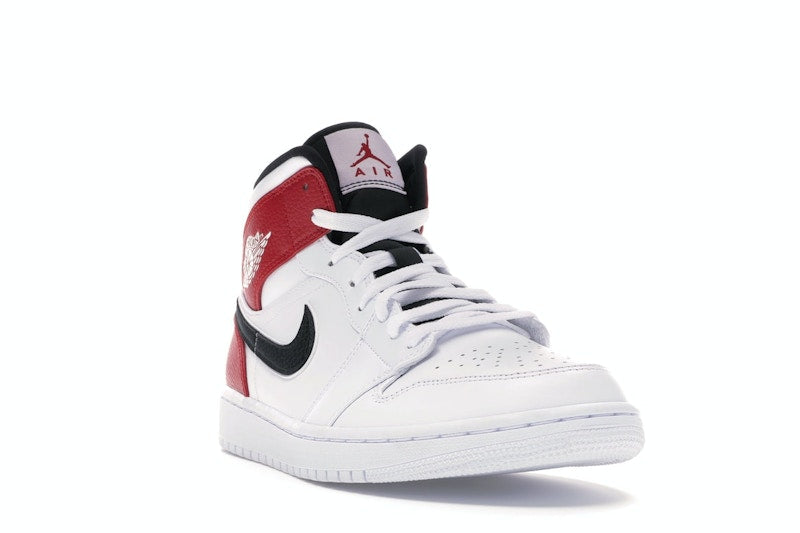Jordan 1 Mid White Black Gym Red