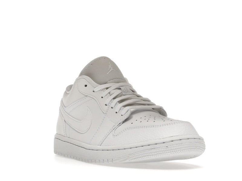 Jordan 1 Low Triple White Tumbled Leather