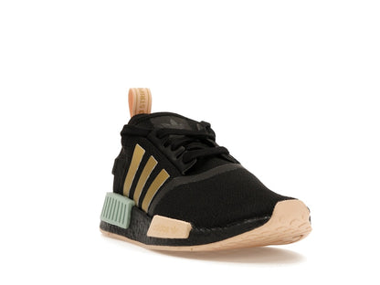 adidas NMD R1 Black Gold Metallic Halo Amber (Women's)