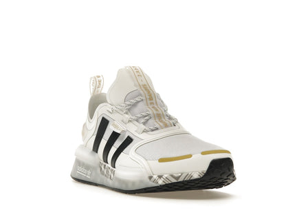 adidas NMD R1 V3 White Black Gold Tartan Trefoil