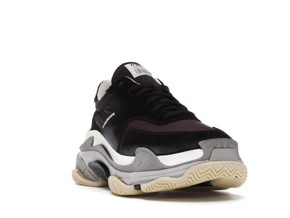 Balenciaga Triple S Black Burgundy