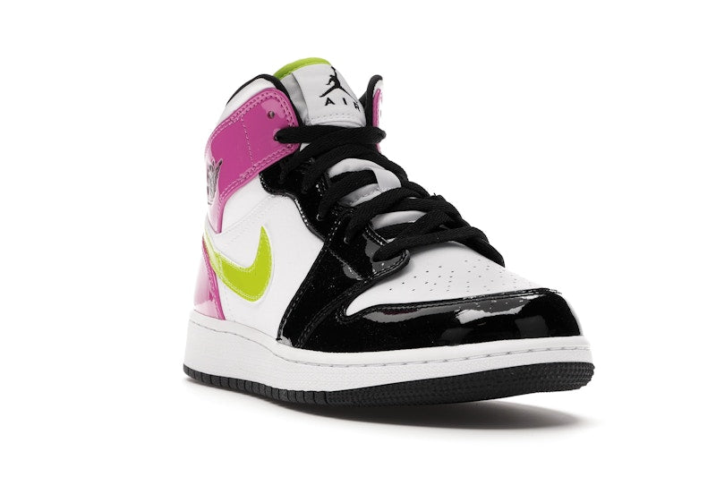 Jordan 1 Mid White Black Cyber Pink (GS)