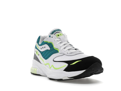 Saucony 3D Grid Hurricane White Green Lime