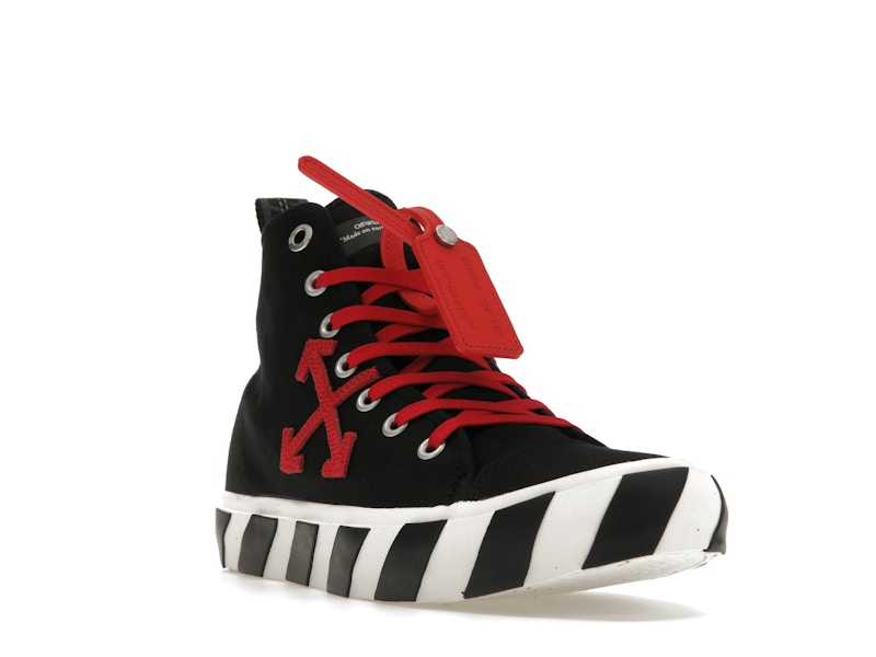 OFF-WHITE Vulcanized Hi Black Red Canvas