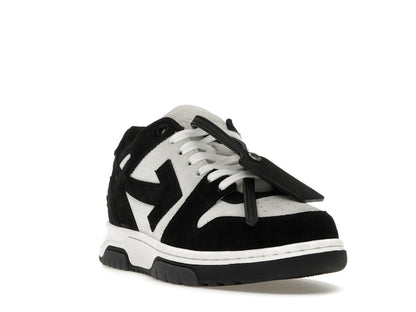 OFF-WHITE Out Of Office OOO Low Tops White Black Suede