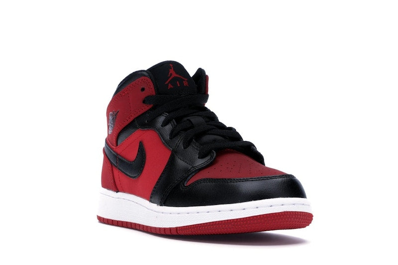 Jordan 1 Mid Gym Red Black (GS)