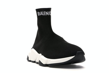 Balenciaga Speed Sock Slip-On Black White