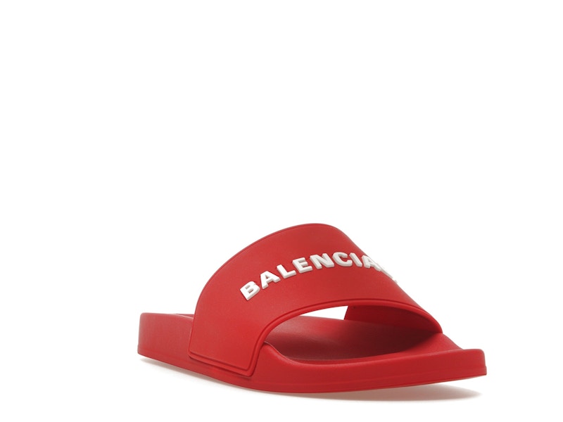 Balenciaga Pool Slide Red White