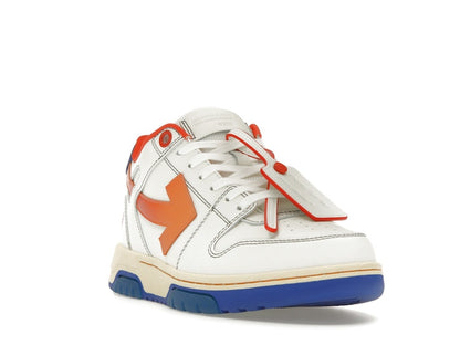 OFF-WHITE Out Of Office OOO Low Tops White Orange Blue Contrast Stitching