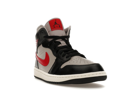 Jordan 1 Mid Black College Grey Gym Red (Women's)