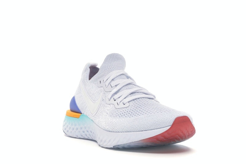 Nike Epic React Flyknit 2 White Hyper Jade Ember Glow (Women's)