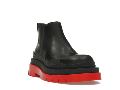 Bottega Veneta Tire Ankle Chelsea Boot Black Red (Women's)