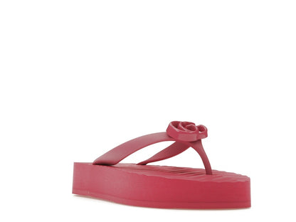 Gucci Chevron Thong Sandal Pink Rubber