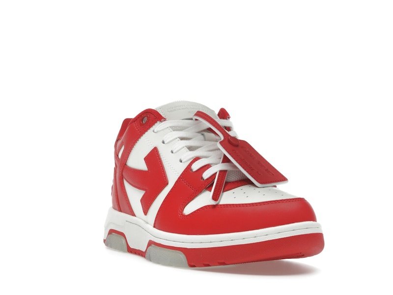 OFF-WHITE Out Of Office OOO Low Tops Red White