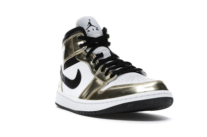 Jordan 1 Mid Metallic Gold Black White