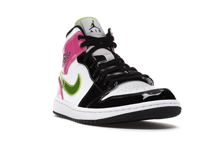 Jordan 1 Mid White Black Cyber Pink