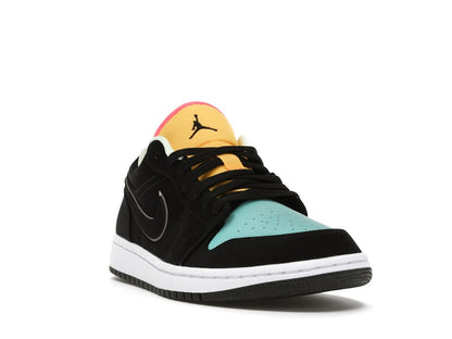 Jordan 1 Low Black Aurora Green Laser Orange