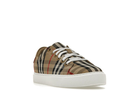 Burberry Vintage Check and Leather Sneakers Archive Beige Check Toe (Women's)