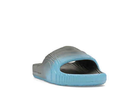 adidas Adilette 22 Slides Grey Semi Blue Burst Mel Core Black