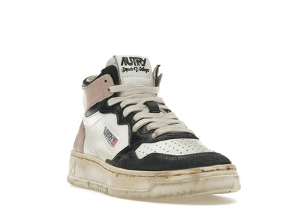 Autry Medalist Leather Mid Super Vintage White Pink Black (Women's)