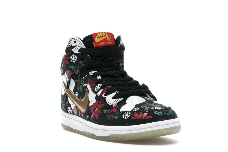 Nike SB Dunk High Concepts Ugly Christmas Sweater Black (Special Box)
