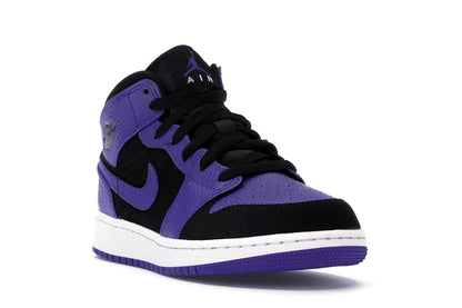 Jordan 1 Mid Black Dark Concord (GS)