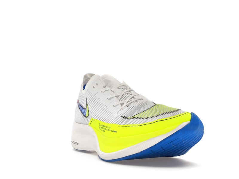 Nike ZoomX Vaporfly Next% 2 White Volt Racer Blue