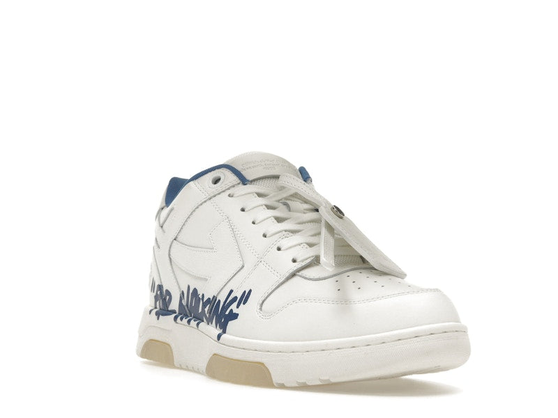 OFF-WHITE Out Of Office "OOO" Low Tops For Walking White White Dark Blue SS22