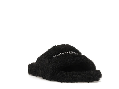 Balenciaga Furry Slide Black