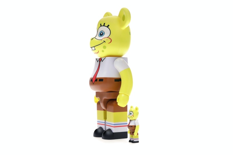 Bearbrick Spongebob 100% & 400% Set Yellow