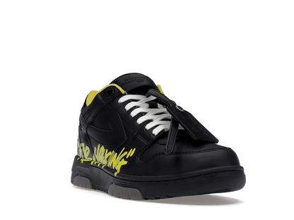 OFF-WHITE Out Of Office "OOO" Low Tops For Walking Black Yellow