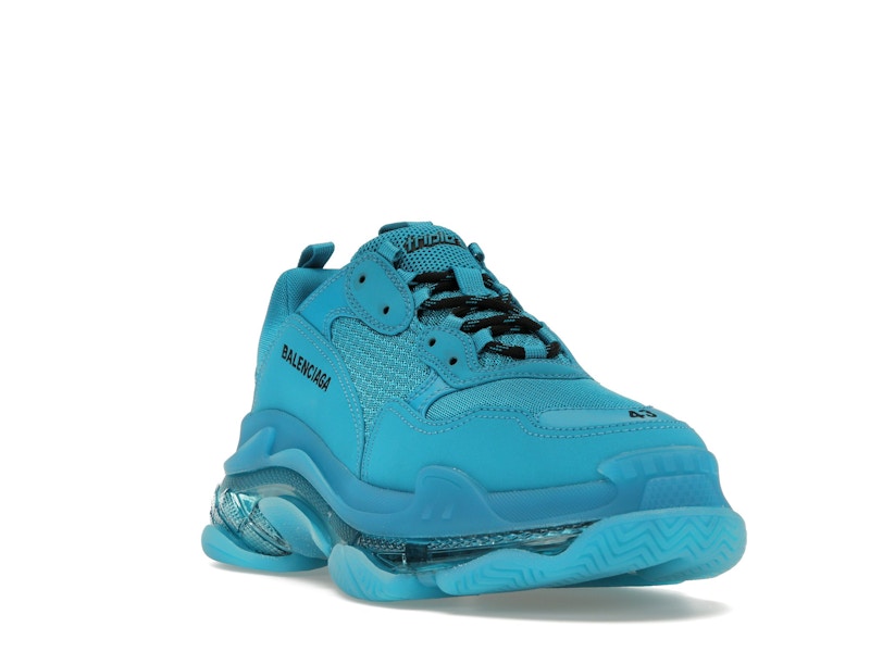 Balenciaga Triple S Clear Sole Teal Blue