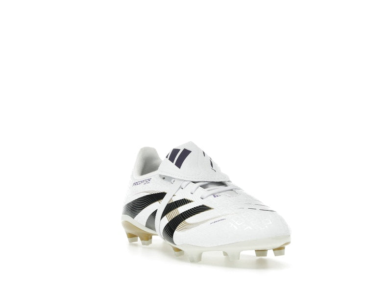 adidas Predator League Fold-Over Tongue FG/MG Cloud White Core Black Gold Metallic (GS)
